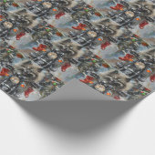 カーソンドッグ乗用オートバイクリスマス ラッピングペーパー (角)