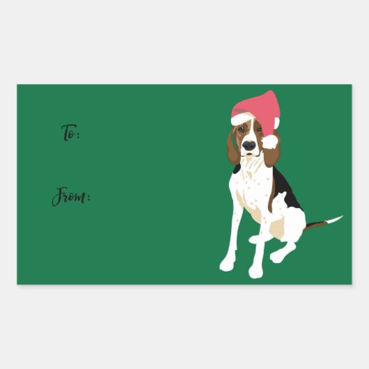 カーソンホリデーギフトラベルステッカー 長方形シール (正面)