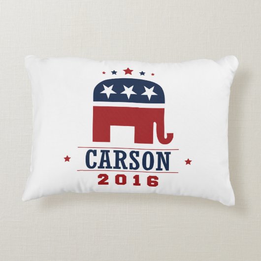 カーソン2016年のGOP象のデザイン アクセントクッション (裏面)