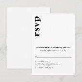 カーソン モダンウェディング RSVP 招待状 (正面/裏面)