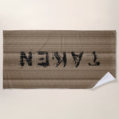 カータイヤトラックオンサンディビーチカスタム文字 ビーチタオル (正面)