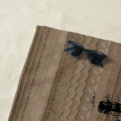 カータイヤトラックオンサンディビーチカスタム文字 ビーチタオル (インサイチュ)