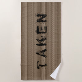 カータイヤトラックオンサンディビーチカスタム文字 ビーチタオル