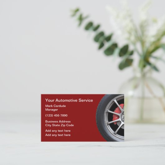 カータイ車のヤテーマ名刺 名刺 (スタンド正面)