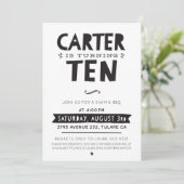 カーターのモダンカスタムデザイン誕生日パーティー 招待状 (スタンド正面)