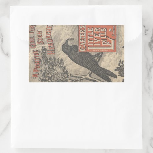 カーターの小さな肝丸薬エフェメラ 長方形シール (バッグ)