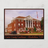 カーターカウンティコートハウスエリザベスタトン， TN ポストカード (正面)