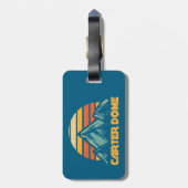 カータードームニューハンプシャーレトロターコイズ ラゲッジタグ (裏面縦)