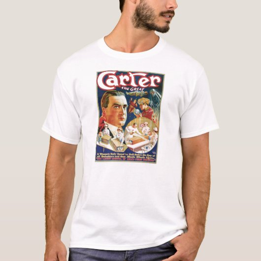 カーター素晴らしいヴィンテージの手品師広告 Tシャツ (正面)