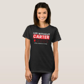 .カーター退屈でない人生はReを推奨しない Tシャツ (正面フル)