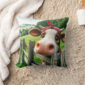 カーチを着たハイファー牛 クッション (ブランケット)