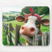 カーチを着たハイファー牛 マウスパッド (正面)