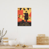 カーチスいつでもどこでも飛ぶ古いエア飛行機ポスター ポスター (キッチン)