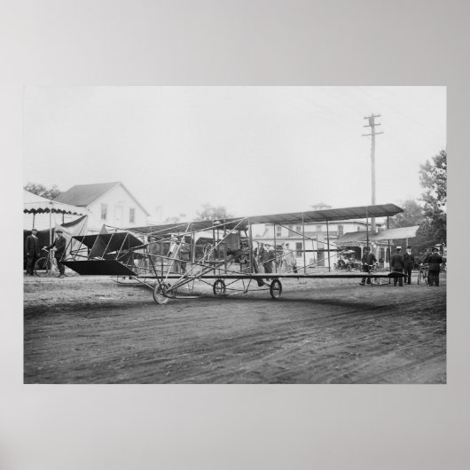 カーチスヘリ飛んでいるン機、1900年代初期 ポスター (正面)