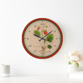 カーチスボタニカルストロベリーウォールクロックin 3スタイル ラージ壁時計 (ホーム)