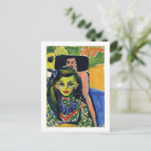 カーチナーフランジー彫刻された椅子の前に ポストカード (スタンド正面)