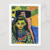 カーチナーフランジー彫刻された椅子の前に ポストカード (正面)