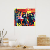 カーチナー – タンゴティー、Ernst Kirchner絵画の投稿 ポスター (キッチン)