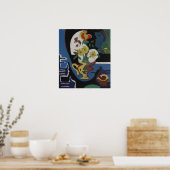 カーチナー – 花を持つ静物詩 ポスター (キッチン)