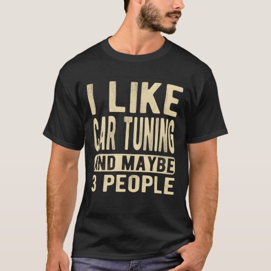 カーチューニングを楽しむ友達 Tシャツ (正面)