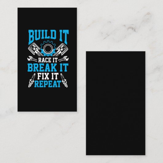 カーチューニング整備士レースブレークエンジニアリング 名刺 (正面/裏面)