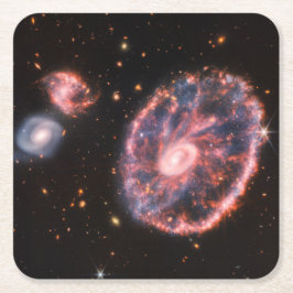 カーツホイール銀河系JWSTジェームズウェッブ宇宙望遠鏡 スクエアペーパーコースター