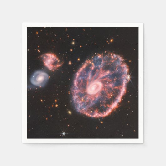カーツホイール銀河系JWSTジェームズウェッブ宇宙望遠鏡 スタンダードカクテルナプキン (正面)