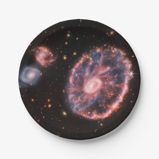 カーツホイール銀河系JWSTジェームズウェッブ宇宙望遠鏡 ペーパープレート (正面)