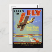 カーティス・ライト フライングサービスで飛ぶことを学ぼう ポストカード (正面/裏面)