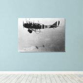 カーティスJN-4 Jenny型翼付き航空機 キャンバスプリント (インサイチュ (ウッドフロア))