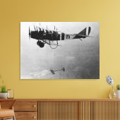 カーティスJN-4 Jenny型翼付き航空機 キャンバスプリント (インサイチュ (リビング))