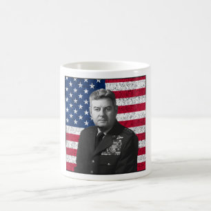 カーティスLemayおよび米国旗 コーヒーマグカップ