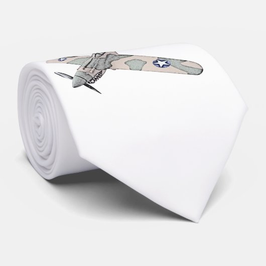 カーティスP-40ウォーホーク航空機鉛筆イラストレーション ネクタイ (ロール)