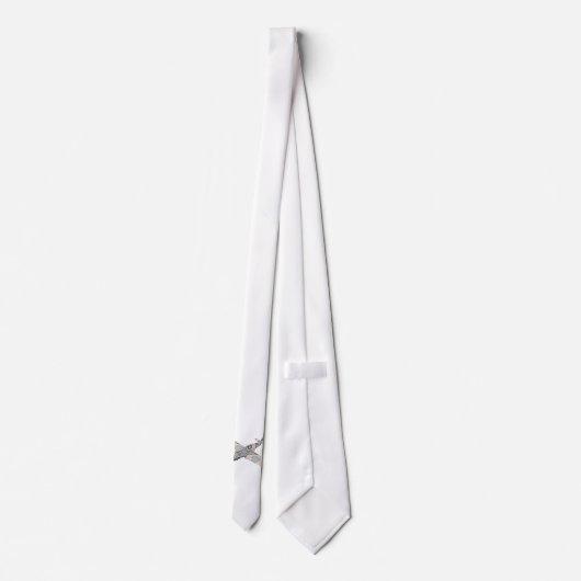 カーティスP-40ウォーホーク航空機鉛筆イラストレーション ネクタイ (裏面)