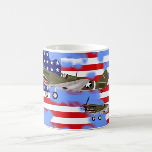 カーティスP-40ワルホークマグ コーヒーマグカップ (中央)