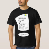 カーテクノロジー – ブラックレタリング Tシャツ (正面)
