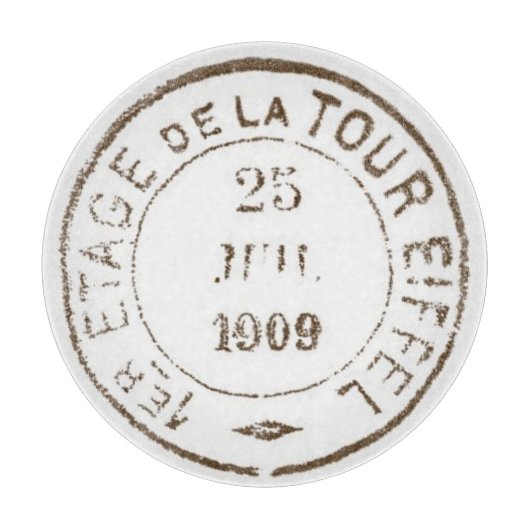 カーテフランスのポストエールポストマークエッフェルタワーヴィンテージ カッティングボード (正面)