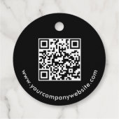 カーテメリークリスマスレッドボウQRコードウォーター色 フェイバータグ (裏面)