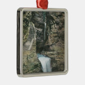カーテンおよび洞窟の滝の州立公園の眺め メタルオーナメント (右)