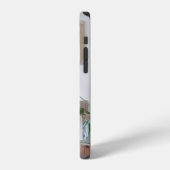 カーテンそばの空机 iPhoneケース (左側面)