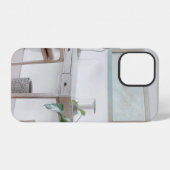 カーテンそばの空机 iPhoneケース (裏面横)
