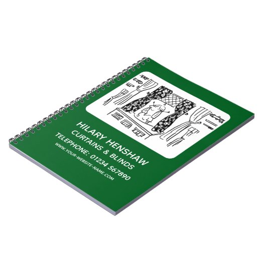 カーテンとブラインドのノートブック ノートブック (左側)