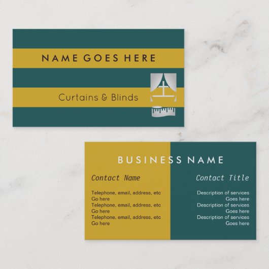 カーテンに"印を付け"、名刺を盲目にします 名刺 (正面/裏面)