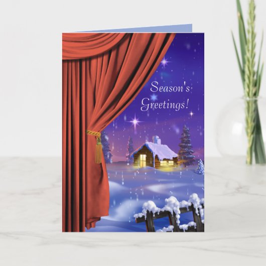 カーテンのファンタジーの挨拶状 シーズンカード (正面)