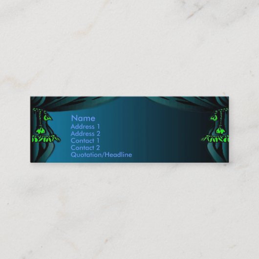 カーテンのプロフィールカード スキニー名刺 (正面)