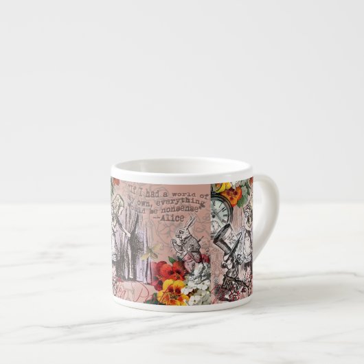 カーテンの後ろの不思議の国のアリス エスプレッソカップ (正面右)