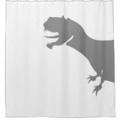 カーテンの後ろの恐竜 シャワーカーテン (正面)