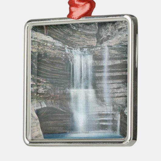 カーテンの滝の眺め メタルオーナメント (左)