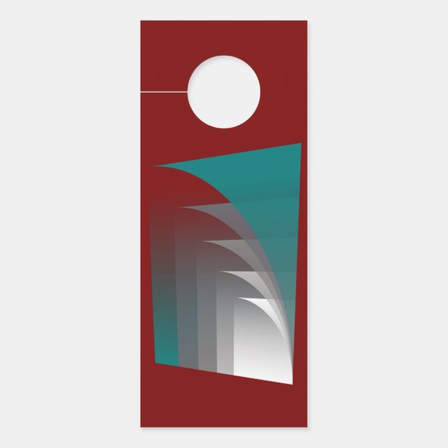 カーテンを開ける ドアノブサイン (正面)