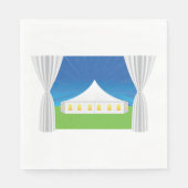 カーテンエレガント付き白イベントテント スタンダードランチョンナプキン (正面)